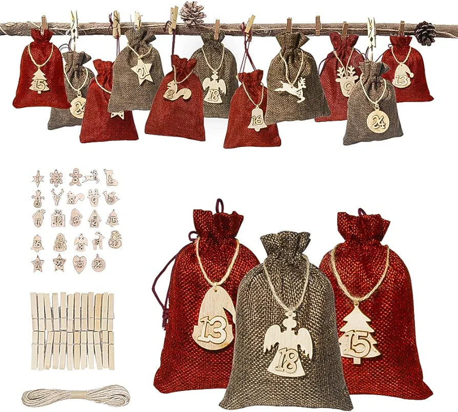 DIY Advent Calendar with 24 embellishments