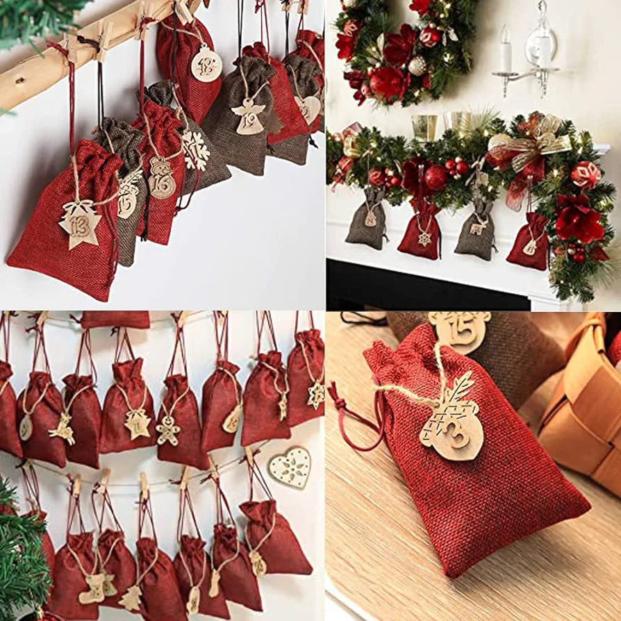DIY Advent Calendar with 24 embellishments