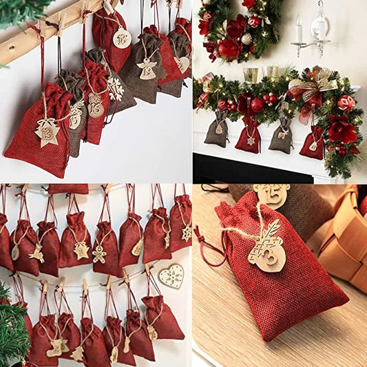 DIY Advent Calendar with 24 embellishments