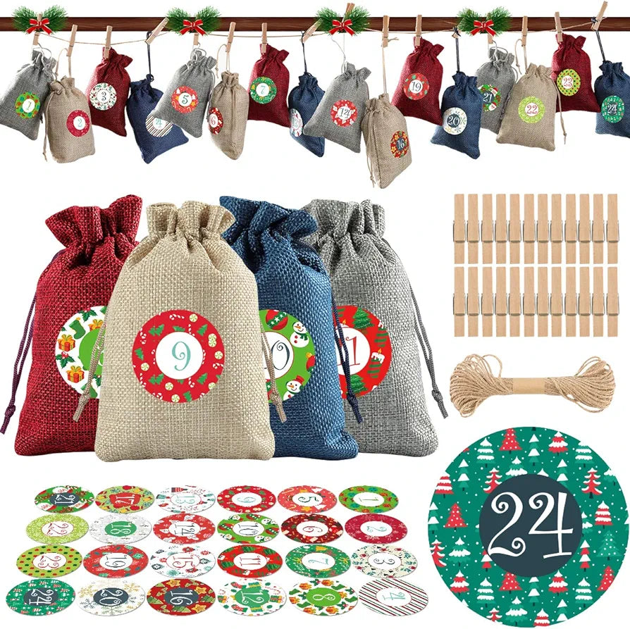 DIY Advent Calendar with 24 stickers