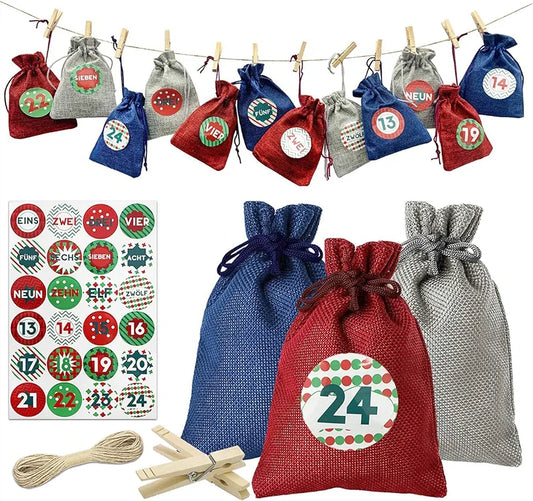 DIY Advent Calendar with 24 stickers