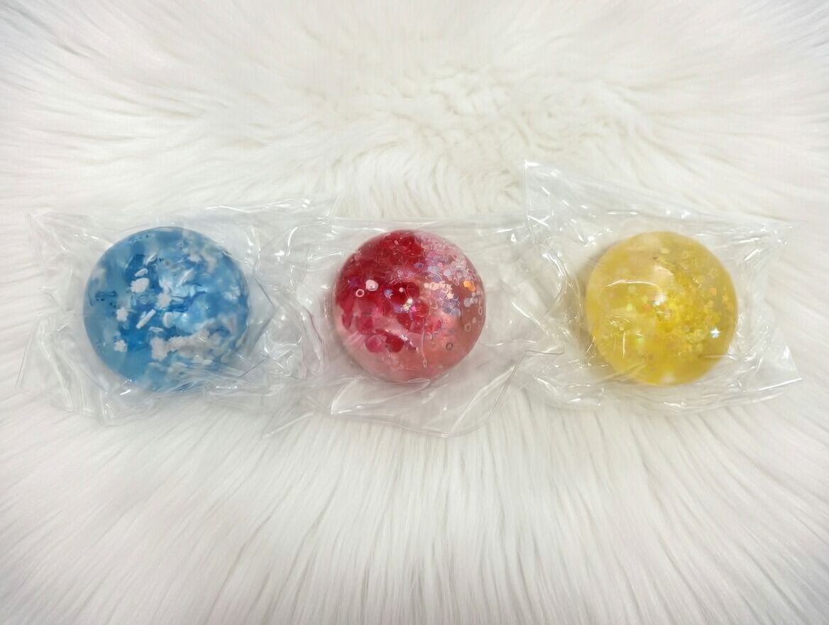 Glitter Beads Maltose Squishy 6cm