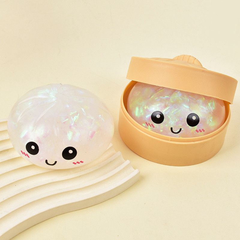 Steamed Dumpling Sparkling Glitter Maltose Squishy 5.5cm