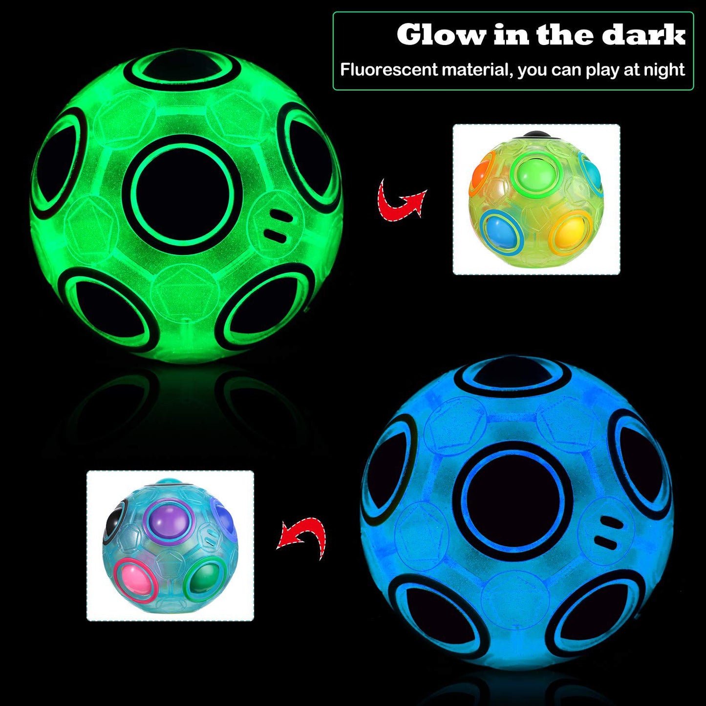 Luminous Rainbow Puzzle Ball
