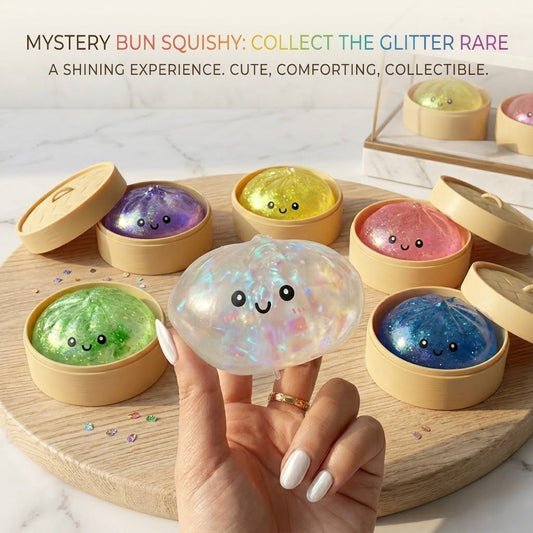 Steamed Dumpling Sparkling Glitter Maltose Squishy 8.5cm