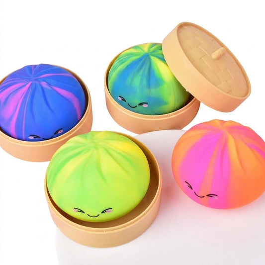Steamed Dumpling Tie-dye Flour Squishy 8.5cm