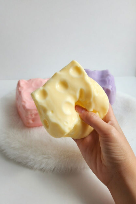 Cheese Moldable Non-rebound Vaseline Squishy 6cm