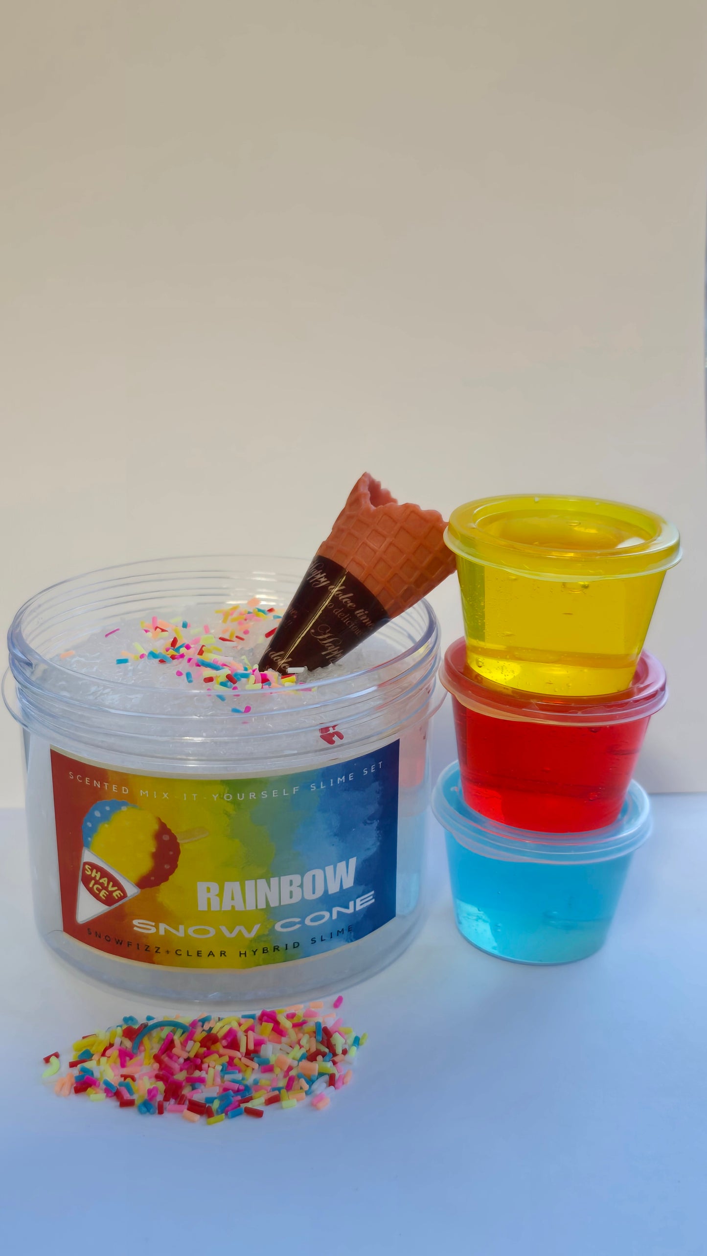 Rainbow Snow Cone DIY Slime